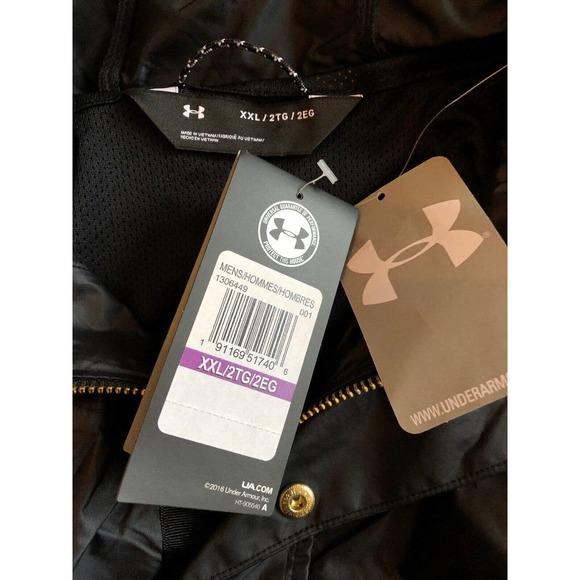 Under Armour UA Black Sportstyle Elite Jacket 1306449 MENS 2XL NEW Fast Ship - Picture 5 of 10